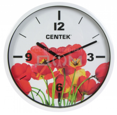 Часы Centek CT-7102 Tulips (маки)